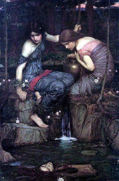 John William Waterhouse Nymphs Finding the Head of Orpheus France oil painting art